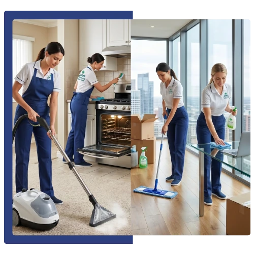 Professional cleaners providing kitchen, floor, window, and apartment cleaning services in Mountain View.