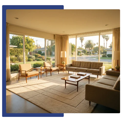 Freshly cleaned living room in a Sunnyvale home — Jales Cleaning Services