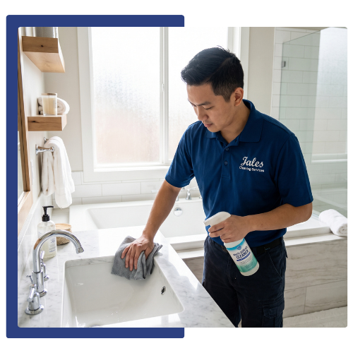 Professional bathroom cleaning as part of house cleaning services in Union City