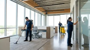 Commercial post construction cleaning services in a San Jose office space