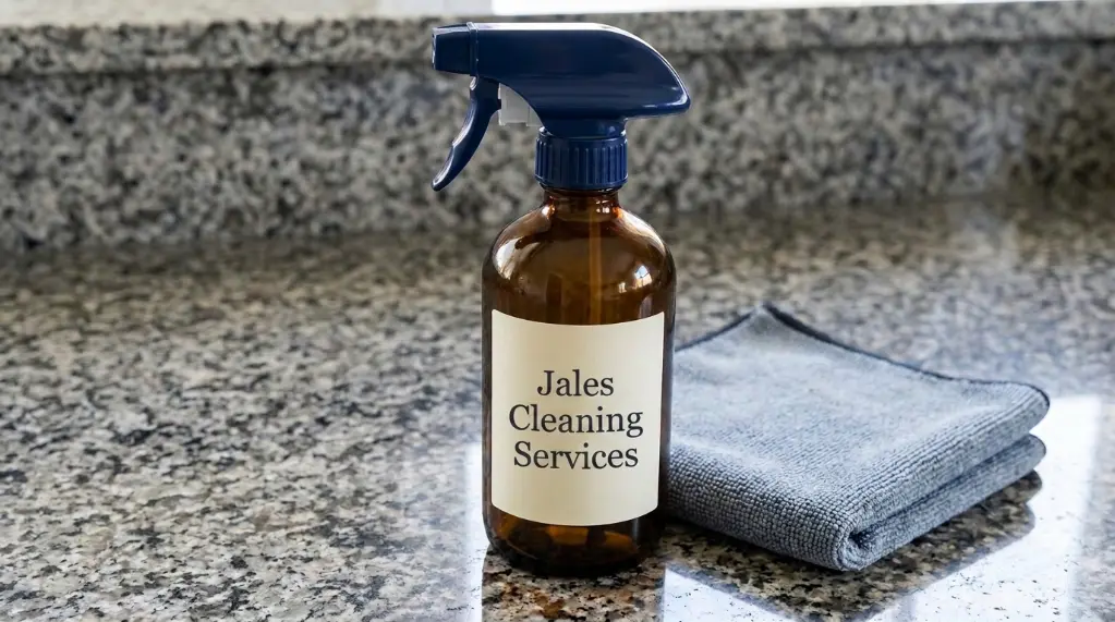 Granite-safe stone cleaner used for hard water stain removal