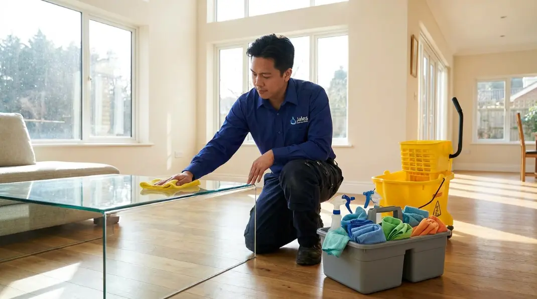 Clean your house like the professionals with the tools the pros use, shown in a San Jose living room