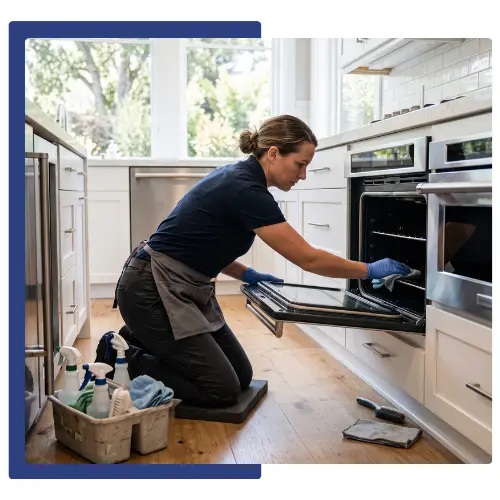 Professional kitchen cleaning in Campbell CA — countertops and appliances by Jales